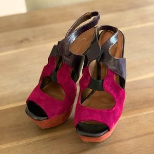 Jessica Simpson platform ankle strap heels